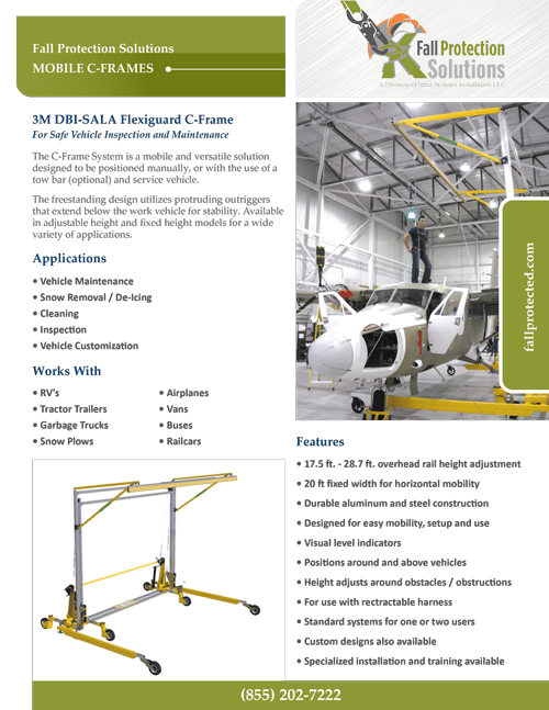 Fall Protection / Fall Prevention 3M Mobile C-Frames | Fall Protection Solutions, a division of Strut Systems Installation | An Eberl Company | Buffalo, NY USA